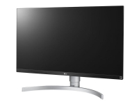 LG 27UL650-W - LED-skærm - 27 - 3840 x 2160 4K @ 60 Hz - IPS - 350 cd/m² - 1000:1 - DisplayHDR 400 - 5 ms - 2xHDMI, DisplayPort - hvid (bagside), sort front