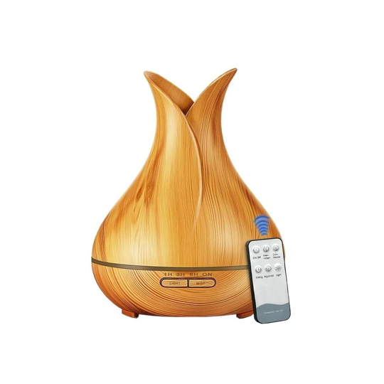 Luftfugter, Aromatherapy Humidifier - Lyst træ