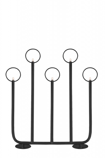 Candlestick Natale 5 Black