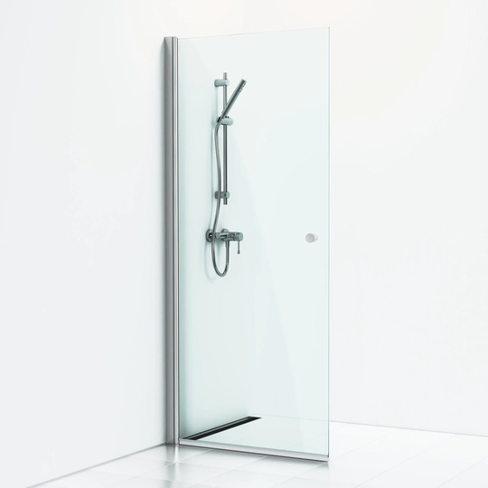 Svedbergs Skoga Dusjnisje Rett Enkel Matt Aluminium / 70cm Klart Glass