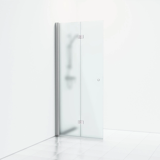 Svedbergs Skoga Dusjnisje Leddet Enkel Krom / 90cm Frostet Glass