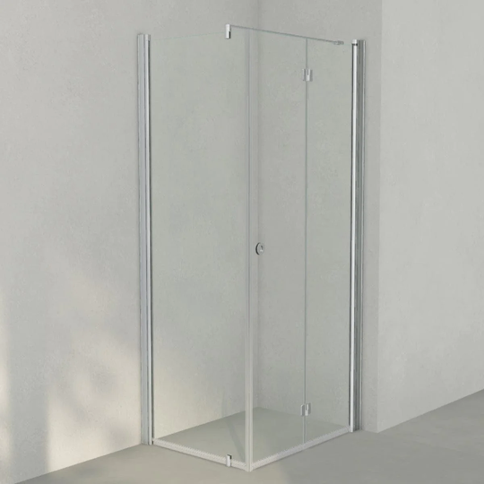 INR Iconic Nordic Rooms Dusjhjørne Linc 13 Flex Original Matt Aluminium / 90x70cm Høyre Hengslet