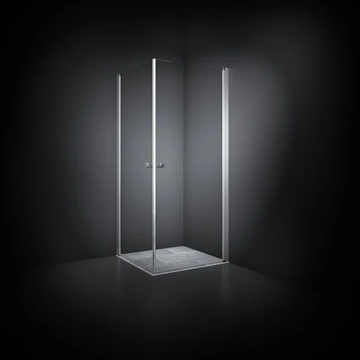 Dansani Match Dusjhjørne 80 x 90 cm, Klart glass/Satin profil - Model 1