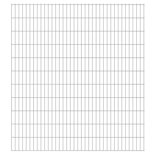 vidaXL havehegnspaneler 2D 2,008x2,23 m 28 m (total længde) sølvfarvet