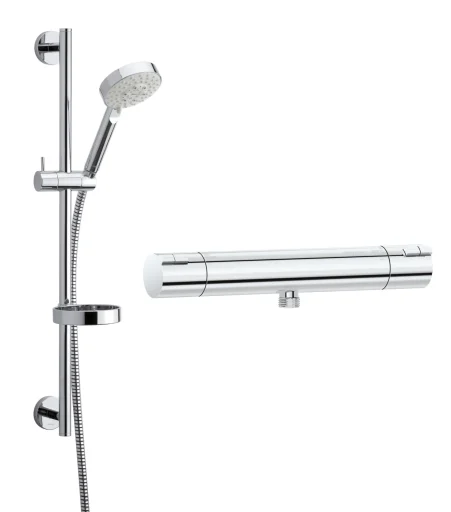 Damixa Zero Dusjarmatur m/Termostat inkl. Dusjsett, Krom