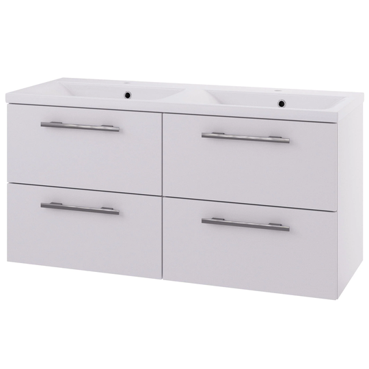 Linn Bad Ingrid D45cm Servantskap Hvit Matt / 120cm Dobbel 4 Skuffer