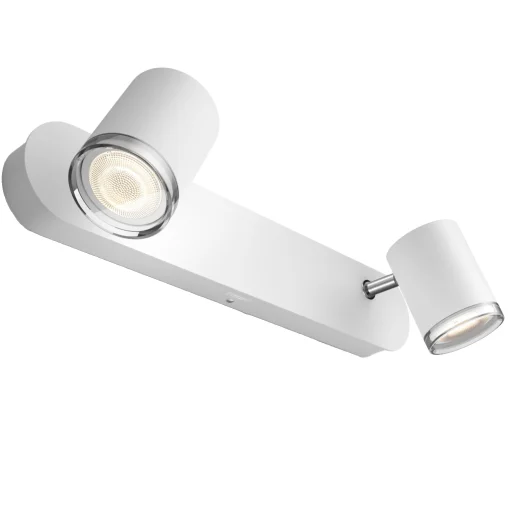 Philips Hue Adore dobbel spot til baderommet inkl. lysdimmer, hvit