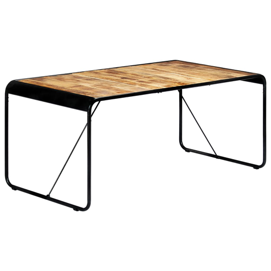 vidaXL spisebord 180 x 90 x 76 cm massivt ru mangotræ
