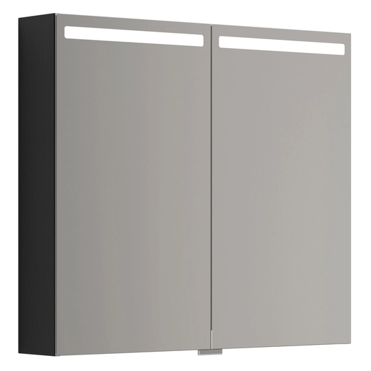 Dansani Mido+ Top Speilskap LED B50-80xh70,4cm Svart Struktur / 80cm