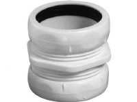 PURUS Hvid lige samlekobling 32x32 mm - længde 44 mm