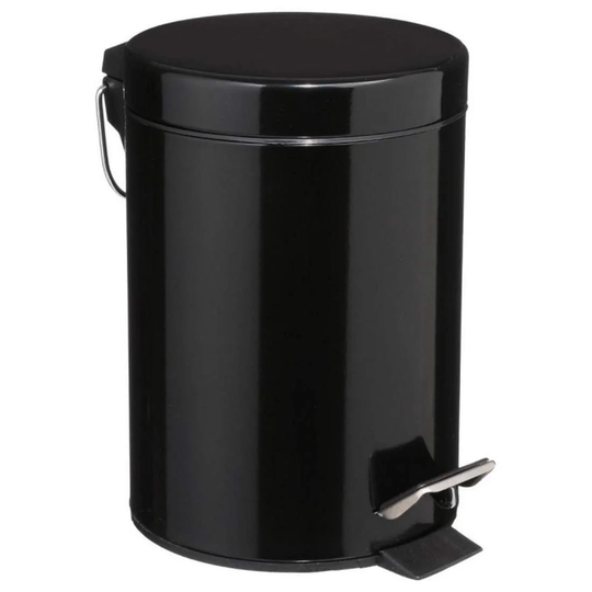 Pedalspand i sort metal - 3 L