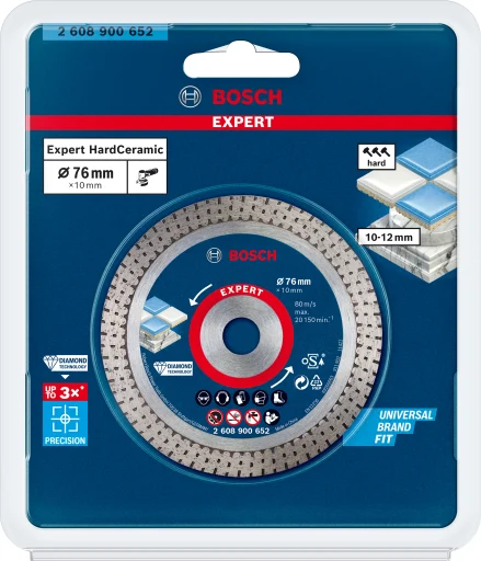Bosch diamantkappeskive Hard Keramikk, Ø76/10 mm