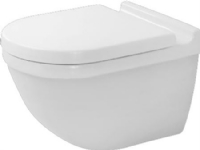 DURAVIT Starck 3 hængeskål uden skyllekant - Rimless - med WonderGliss og til skjult montering. Boltafstand 180 mm.