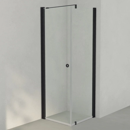 INR Iconic Nordic Rooms Dusjhjørne Linc 13 Original Svart Matt / 70x70cm Klart Glass