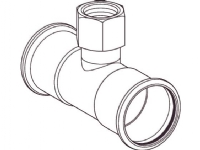 GEBERIT Tee rustfri 35-3/4-35 mm med muffe på grenen mapress