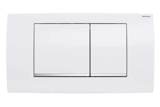 Geberit Betjeningsplate Twinline 30, hvit/krom (for eldre sisterner)
