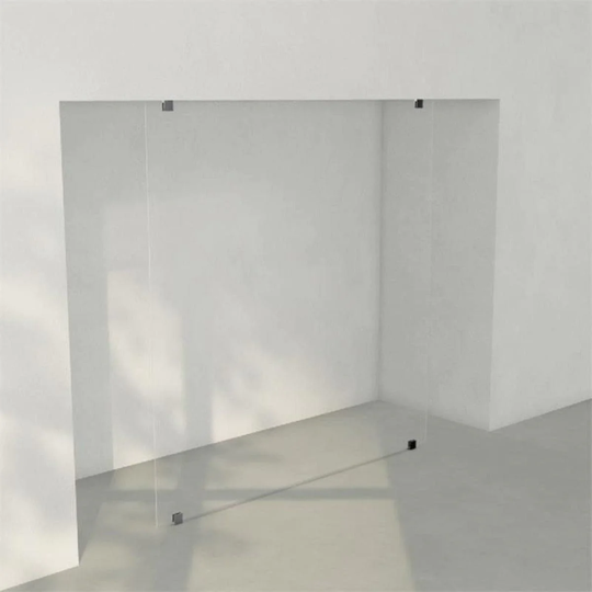 INR Iconic Nordic Rooms Dusjvegg ARC 43 Plus Måltilpasset Krom / Opal Klart Glass