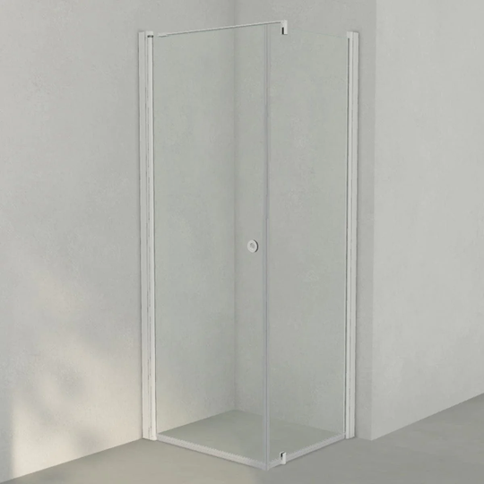 INR Iconic Nordic Rooms Dusjhjørne Linc 13 Original Hvit Matt / 80x70cm Klart Glass