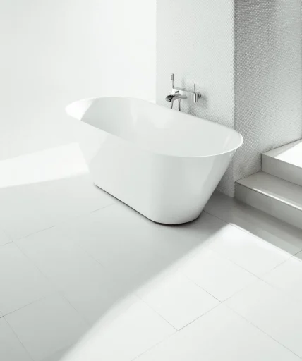 Svedbergs Oval Badekar, Hvit - 158 cm