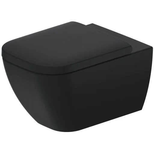 Duravit Happy D 2 vegghengt toalett, rimless, WonderGliss, matt antrasitt
