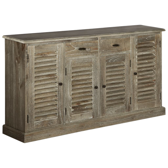 vidaXL skænk 145x32,5x77 cm massivt minditræ