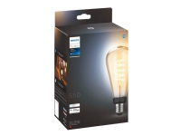 Philips Hue White ambiance - LED-filament-lyspære - form: ST72 - klar finish - E27 - 7 W (tilsvarende 40 W) - klasse G - varmt til køligt hvidt lys - 2200-4500 K