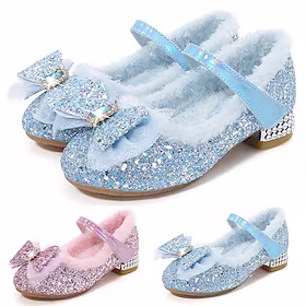 Frozen Eventyr Prinsesse Elsa Sko Jente Film-Cosplay Paljetter Halloween Rosa Blå Sko Halloween Karneval Maskerade polyester Plastikker
