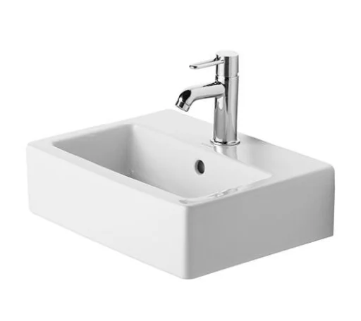 Duravit Vero Servant m/WonderGliss, Slipt underkant, Tapphull & Overløp - 45x35 cm