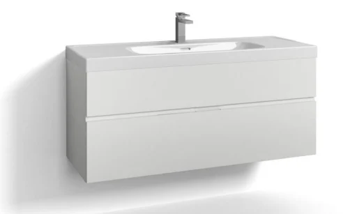 Svedbergs Forma servantskap m/2 skuffer & integrert grep, 120x45cm, hvit
