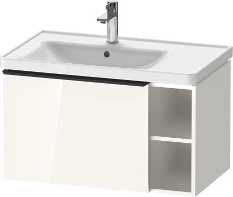 Duravit D-Neo servantskap, hylle til høyre, 78,4x45,2 cm, hvit høyglans