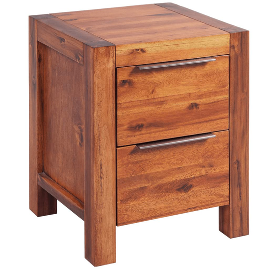 vidaXL sengebord massivt akacietræ brun 45x42x58 cm