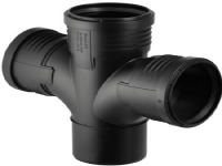 Geberit Silent grenrør 87,5° 110/110mm, mf, Sort, PP