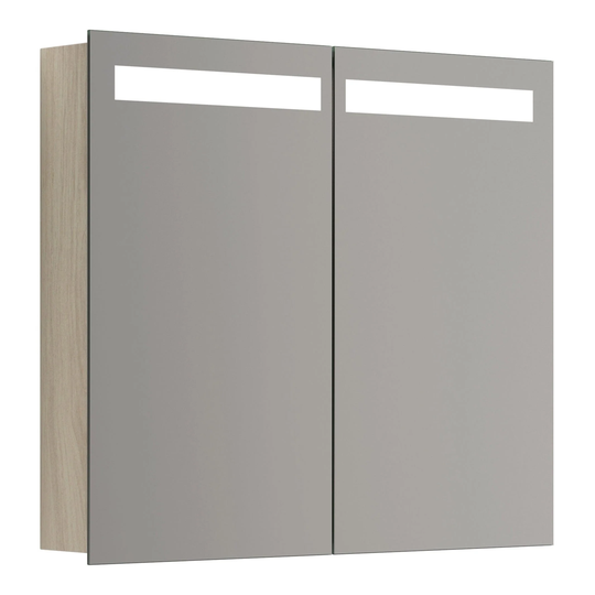 Dansani Mido+ Global Speilskap LED B50-120xh70cm Hvit alm / 80cm