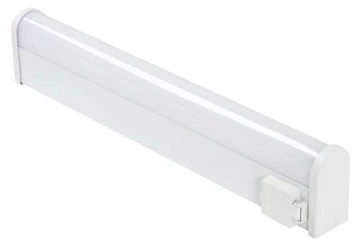 Nordtronic Bianka speilbelysning med el uttak, 21W/3000K LED, matt hvit