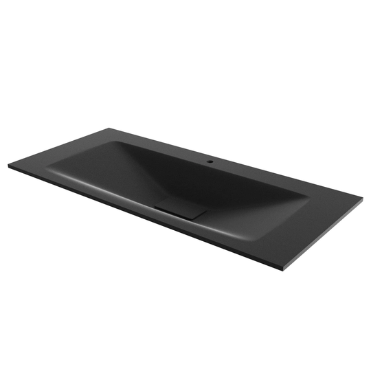 Linn Bad Vale Møbelservant Glass Svart Matt / 100cm Senter