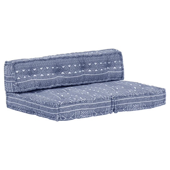vidaXL puf stof indigo