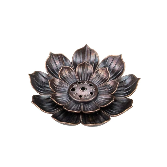 Røgelseholder, Lotus - Bronze
