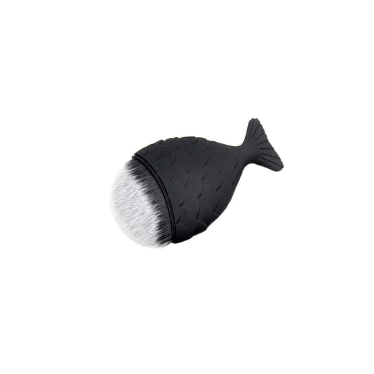 Makeupbørste, Mermaid - Sort, rund