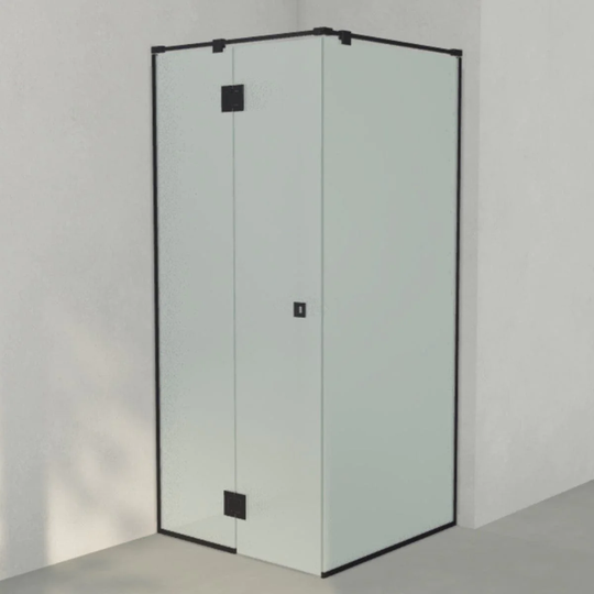 INR Iconic Nordic Rooms Dusjhjørne ARC 15 Frame Måltilpasset Svart Matt / Frostet Glass