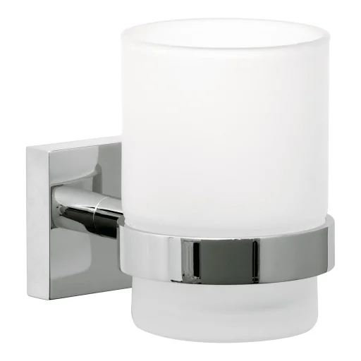 Tesa Ekkro tannbørstekrus, satinert glass/krom