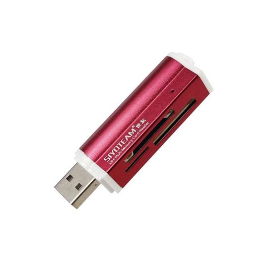 All-in-One USB Hukommelseskortlæser - Rød