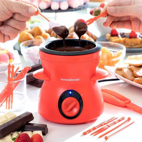 Chokoladefondue med Tilbehør - Elektrisk