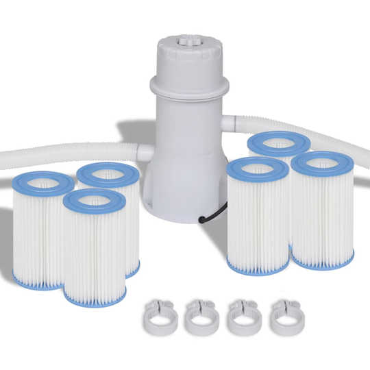vidaXL filterpumpesæt til swimmingpool 7 dele 3785 l/t.