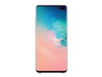 Samsung Leather Cover EF-VG975 - Bagsidecover til mobiltelefon - læder - hvid - for Galaxy S10+, S10+ (Unlocked)