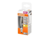 OSRAM Retrofit CLASSIC B - LED-filament-lyspære - form: B35 - klar finish - E14 - 2.5 W (tilsvarende 25 W) - klasse F - varmt hvidt lys - 2700 K
