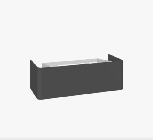 Dansani Curvo Underskap, 40 x 120 x 48,5 cm i grafit grå gummi