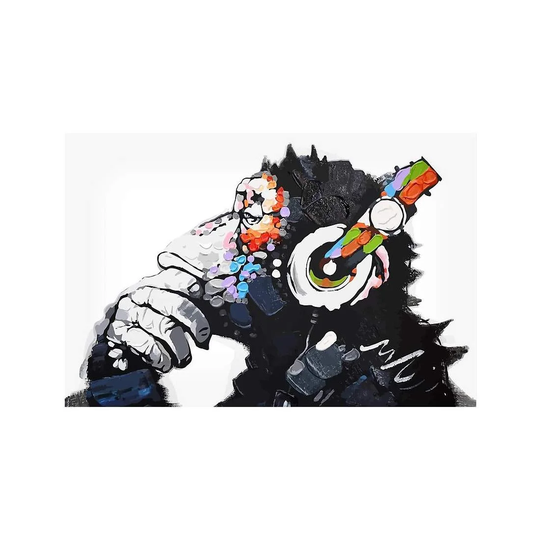 Lærredsplakat, Chimpanse - 50 x 70 cm