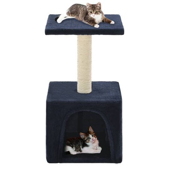 vidaXL kradsetræ til katte med sisal-kradsestolper 55 cm mørkeblå
