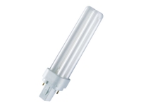 OSRAM DULUX D - Ikke-integreret kompakt fluorescerende lyspære - form: T12X2 - G24d-1 - 10 W - klasse G - varmt hvidt lys - 3000 K