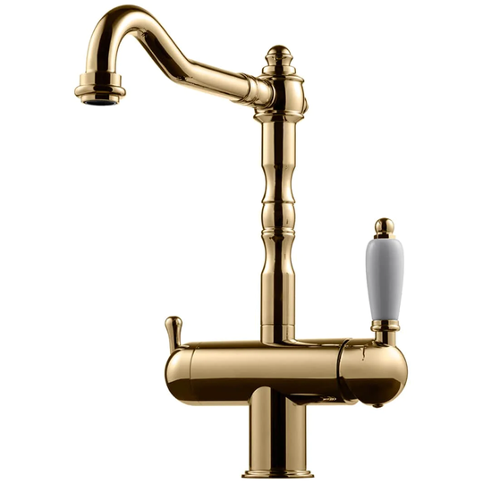 Tapwell Fme184 Classic Kjøkkenarmatur Avstengning Oksiderende Messing